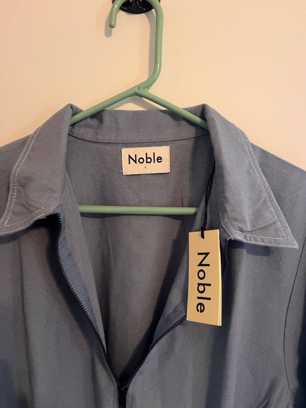 Noble Utility Dress in Pebble Blue - Picture 4 of 7